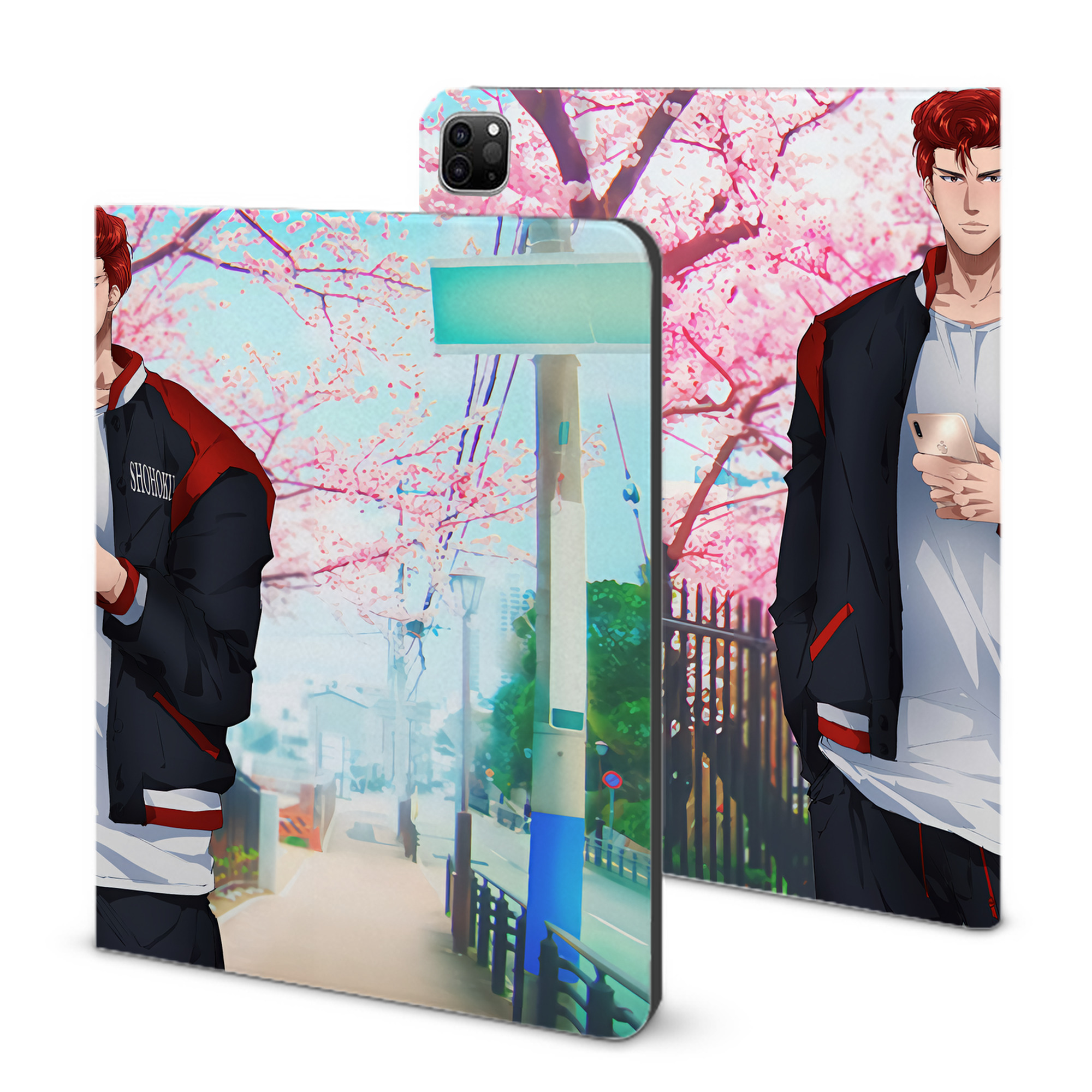 （画像用） SLAM DUNK／スラムダンク IPad ケース ブック型 PUレザー TPU 耐衝撃 軽量 薄型 ペン収納なし 全面保護 IPad 各モデル対応